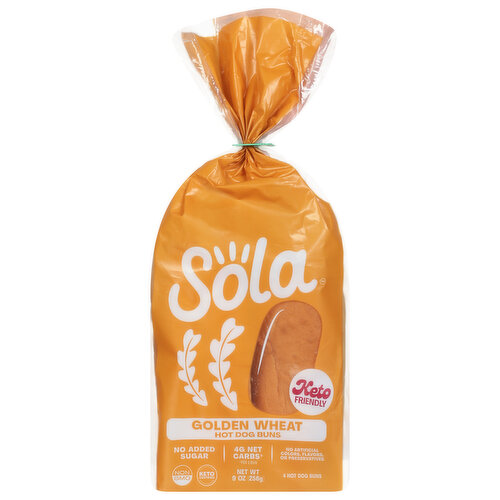 Sola Hot Dog Buns, Golden Wheat