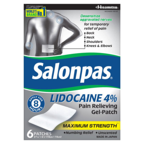 Salonpas Pain Relieving Gel-Patch, Maximum Strength, Patches
