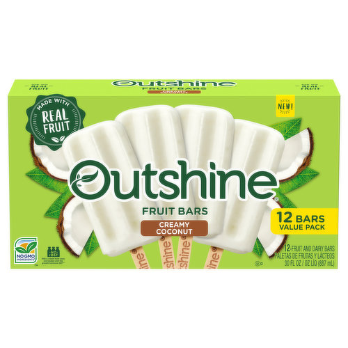 Outshine Fruit Bars, Creamy Coconut, Value Pack