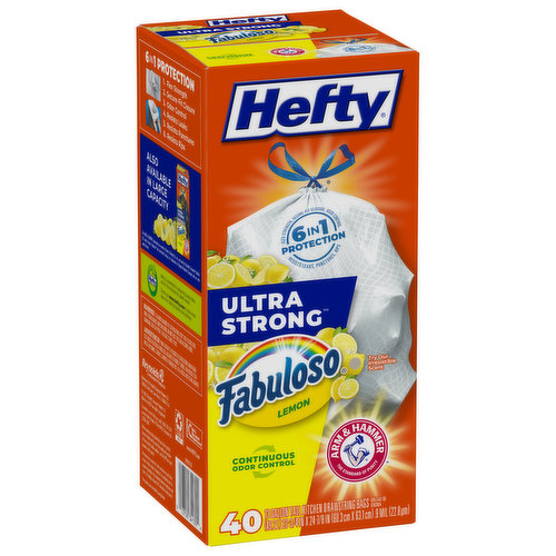 Hefty Ultra Strong Tall Kitchen Bags, Clean Burst - 80 bags