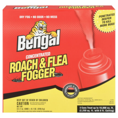 Bengal Roach & Flea Fogger, Concentrated