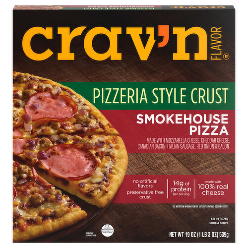 Crav'n Flavor Pizza, Pizzeria Style Crust, Smokehouse