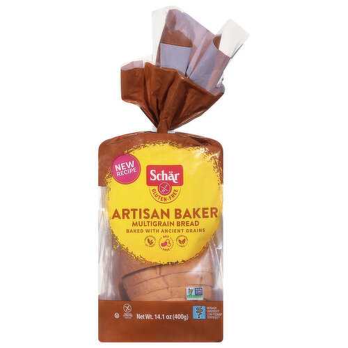 Schar Bread, Gluten-Free, Multigrain, Artisan Baker