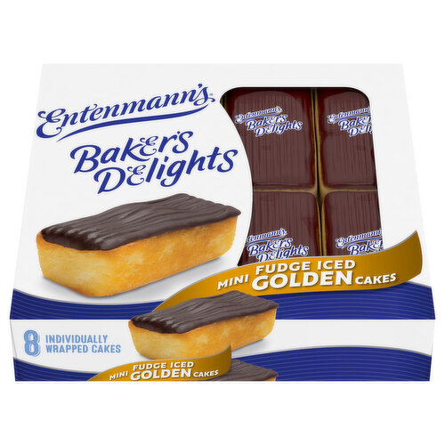 Entenmann's Golden Cakes, Fudge Iced, Mini