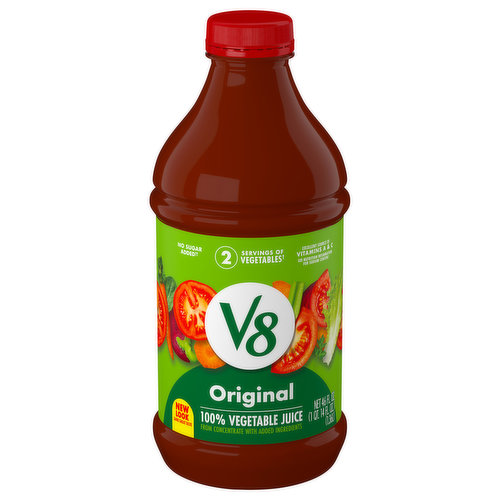 New look same great taste. The original plant-powered drink. Color swirls are a natural occurrence. Pasteurized. No artificial colors. Please recycle.