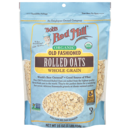 Bob's Red Mill Rolled Oats, Organic, Whole Grain, Old Fashioned