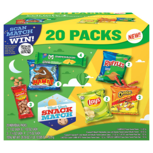 Frito Lay Snack Match, 20 Packs