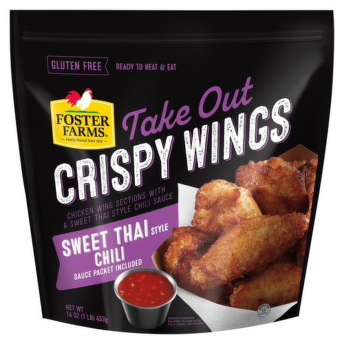 Foster Farms Crispy Wings, Take Out, Sweet Thai Style Chili