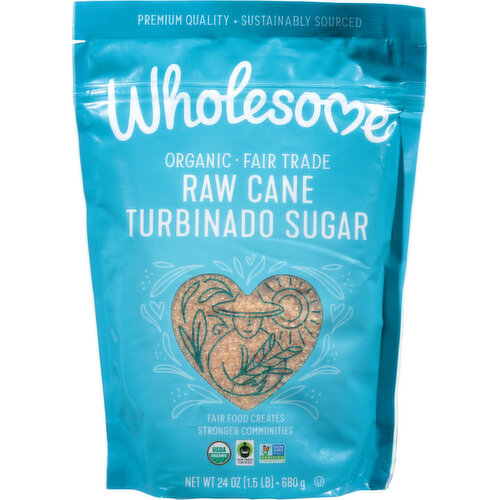 Wholesome Turbinado Sugar, Organic, Raw Cane