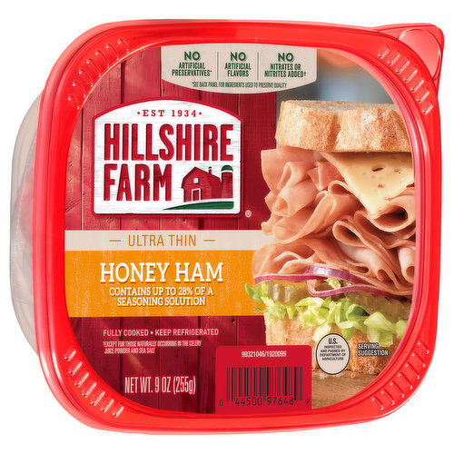 Hillshire Farm Ultra Thin Sliced Deli Lunch Meat Honey Roasted Turkey Breast