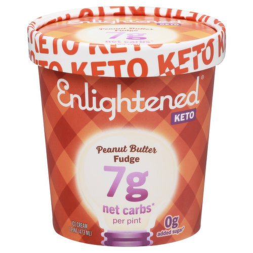 Enlightened Ice Cream, Keto, Peanut Butter Fudge