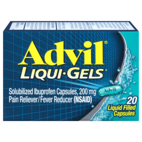 Advil Ibuprofen, 200 mg, Liquid Filled Capsules