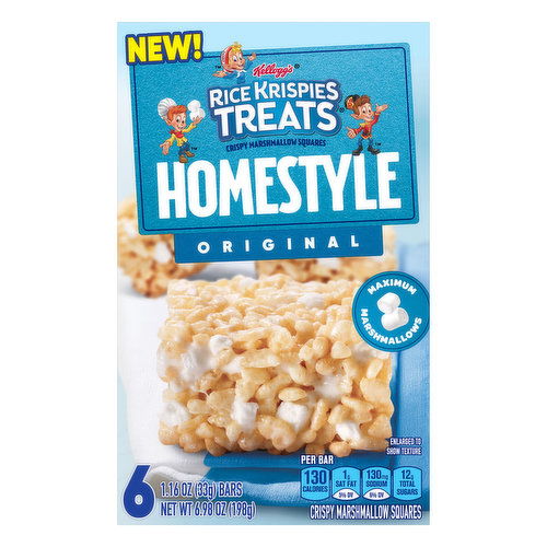 Rice Krispies Treats Crispy Marshmallow Squares, Original, Homestyle