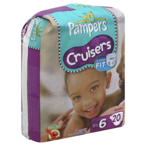 wearing pampers cruisers size 7