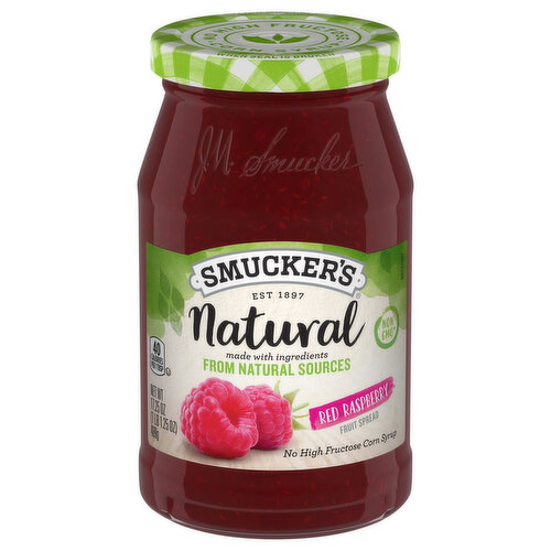 Smucker's Fruit Spread, Natural, Raspberry