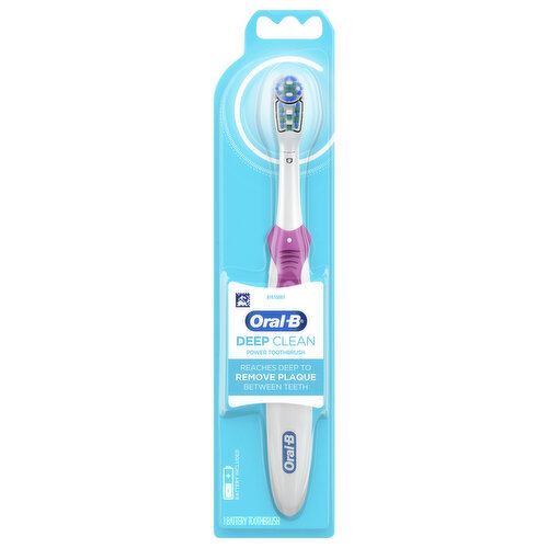 Oral B Complete Battery Powered Toothbrush, 1 Count, Colors May Vary