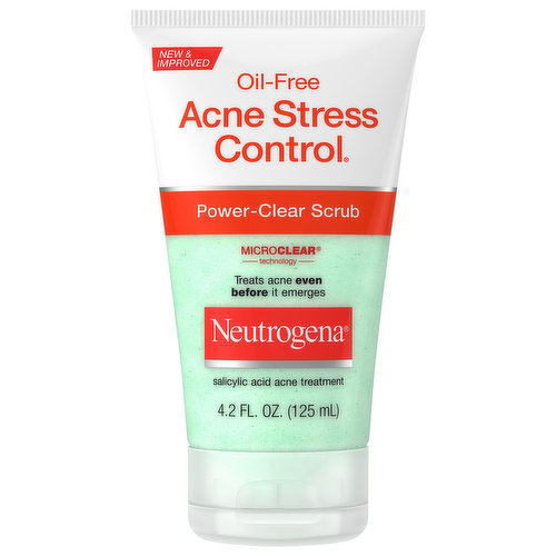 Neutrogena Power-Clear Scrub, Acne Stress Control, Oil-Free