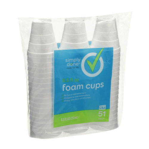 Simply Done Foam Cups ( 8.5 fl oz )