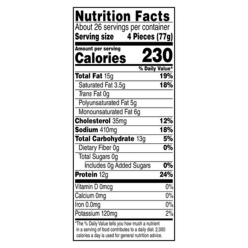 tyson chicken nuggets nutrition facts