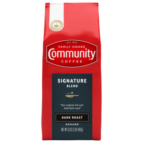 Community Coffee Coffee, Ground, Dark Roast, Signature Blend
