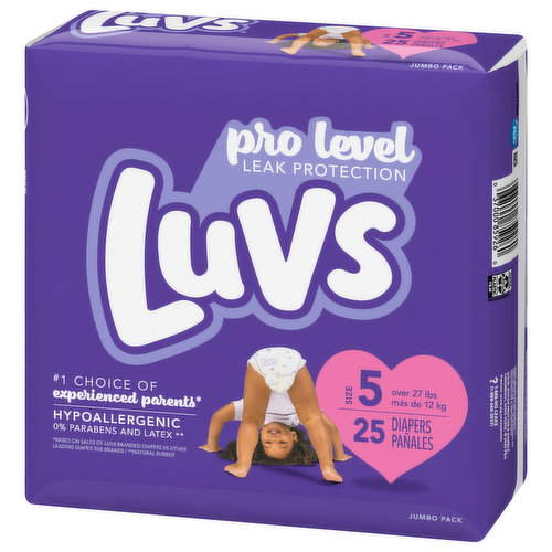 Luvs Diapers, Size 7 (Over 41 lbs)