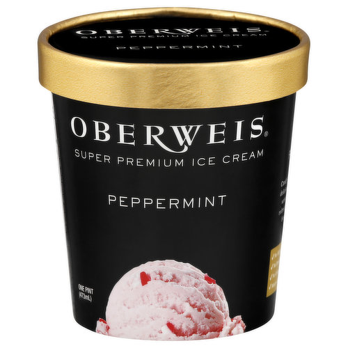 Oberweis Ice Cream, Super Premium, Peppermint