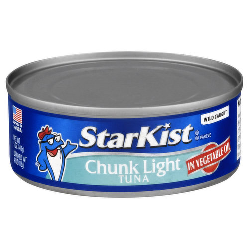 Gluten free. www.StarKist.com. Questions: 1-800-252-1587. Mon-Fri. refer to code number on can end. For great recipes, visit www.StarKist.com. Wild caught. Dolphin safe. Packed in the USA.