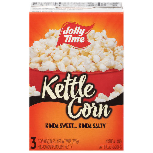 Jolly Time Microwave Popcorn, Kettle Corn