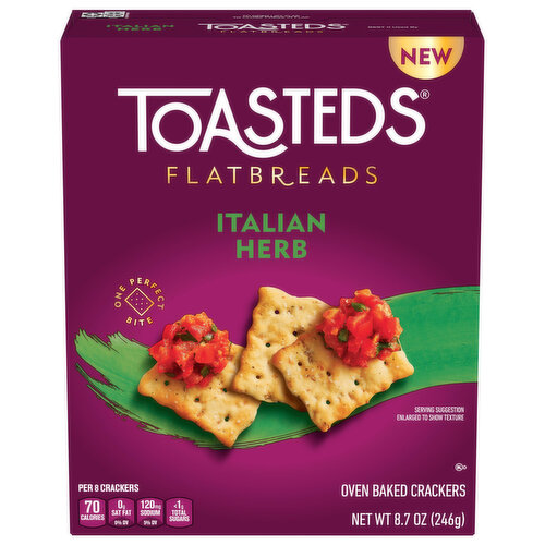 Toasteds Flatbreads, Italian Herb