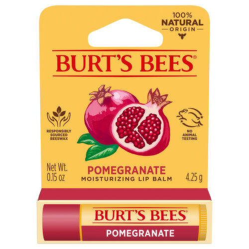 Burt's Bees Moisturizing Lip Balm, Pomegranate