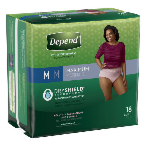 Depend Underwear, Maximum, Medium - Brookshire's