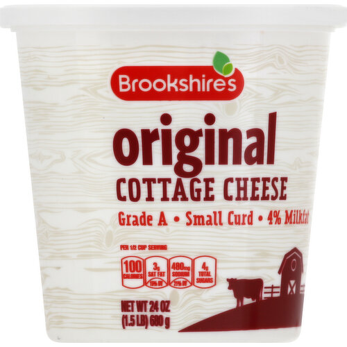 Brookshire's Cottage Cheese, 4% Milkfat, Original