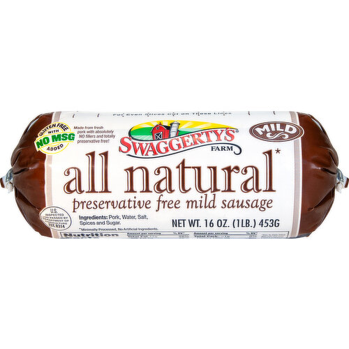 Swaggerty's Farm Sausage, Preservative Free, All Natural, Mild