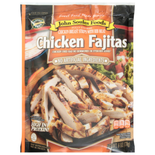 Great food, made simple. Fully cooked. Chicken used had no hormones or steroids added (Federal regulations prohibit the use of hormones or steroids in poultry). No artificial ingredients. It is important to us that all of our products are made with the same care and ingredients you would make for your family. At John Soules Foods our goal is to give you the best quality product we can make. We now use only simple, all natural (minimally processed, no artificial ingredients) ingredients, without sacrificing the taste you expect. Eating a high source of protein each day helps make a well balanced diet. Our products are better than ever!