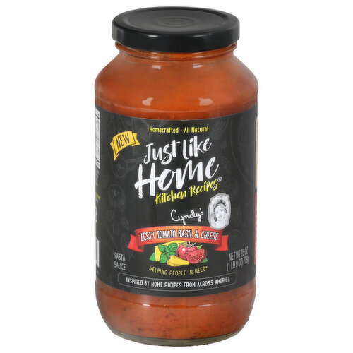 Just Like Home Kitchen Recipes Pasta Sauce, Zesty Tomato Basil & Cheese