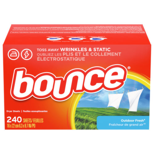 Bounce Dryer Sheets, Outdoor Fresh