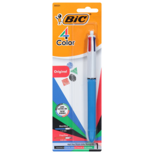 BiC Ball Pen, Classic, 4 Color, Medium (1.0 mm)