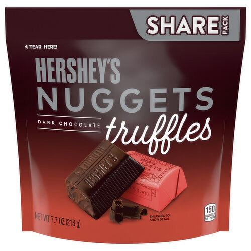 Hershey's Truffles, Dark Chocolate, Nuggets, Share Pack