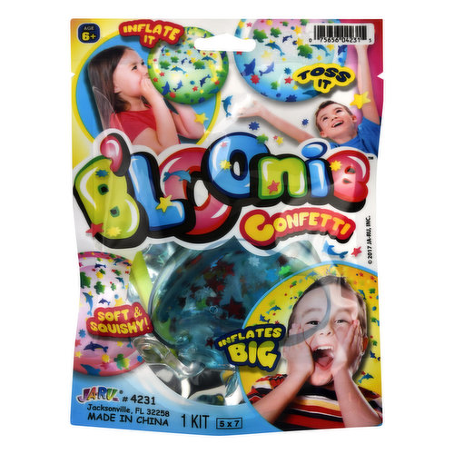 Bloonie Plastic Balloon, Confetti