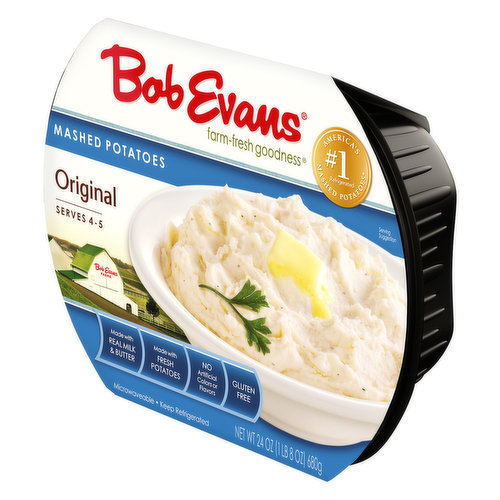 Bob Evans Mashed Potatoes, Original, Family Size 32 oz, Sides