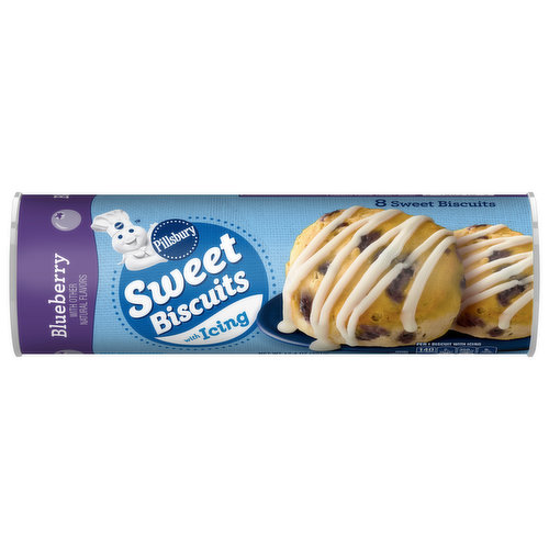 Pillsbury Sweet Biscuits with Icing, Blueberry