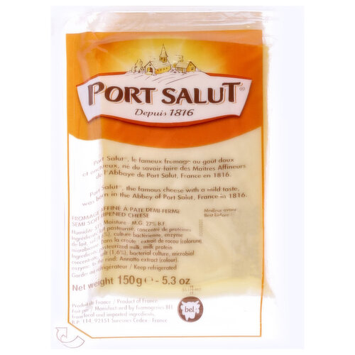 Port Salut Cheese, Ripened, Semi-Soft