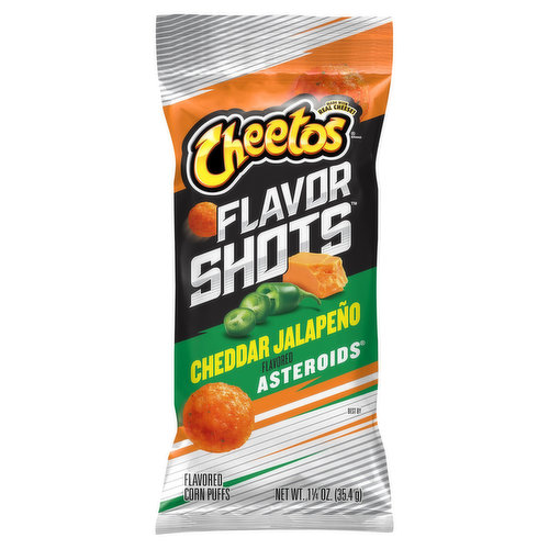 Cheetos Flavored Corn Puffs, Cheddar Jalapeno Flavored, Asteroids