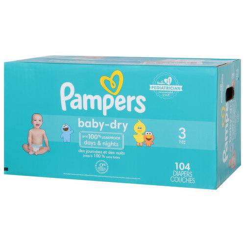 Pampers Diapers, Baby-Dry, 3 (16-28 lb), Super Pack
