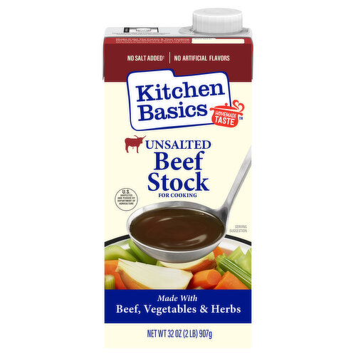 Kitchen Basics Beef Stock, Unsalted - Brookshire's