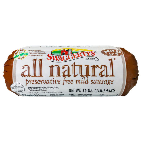 Swaggerty's Farm Sausage, Preservative Free, All Natural, Mild