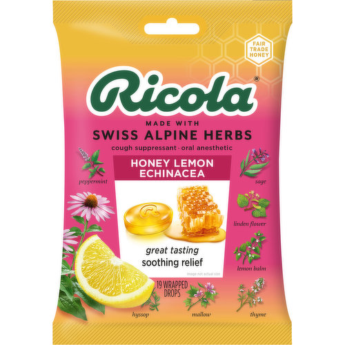 Ricola Cough Drops, Honey Lemon Echinacea