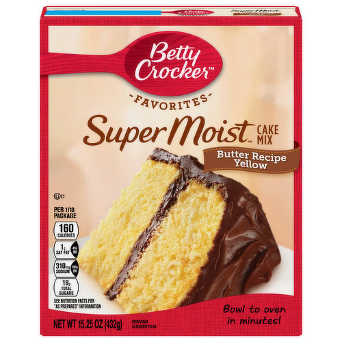 Betty Crocker Cake Mix, Butter Recipe Yellow