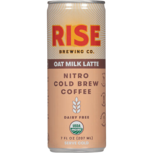 Rise Brewing Co. Coffee, Dairy Free, Nitro Cold Brew, Oat Milk Latte