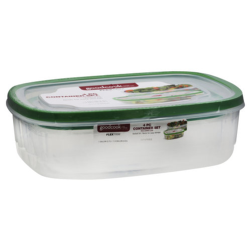 Good Cook Container Set, Including Lids, 4 Piece